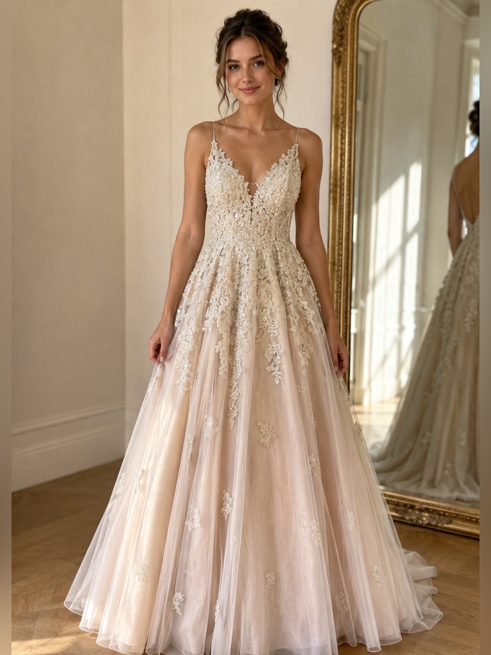 Sherri Hill Ivory Embellished Prom Gown